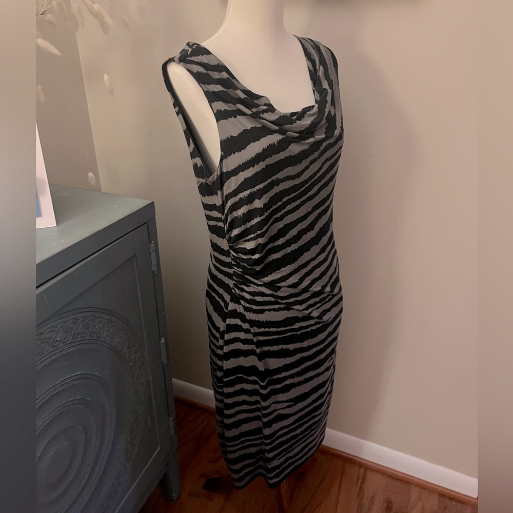 LOFT zebra print dress